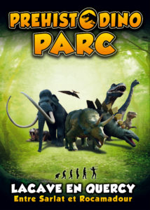 Prehisto Dino Parc I logo, affiche et charte graphique